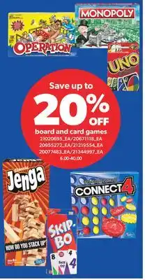 Real Canadian Superstore BOARD AND CARD GAMES offer