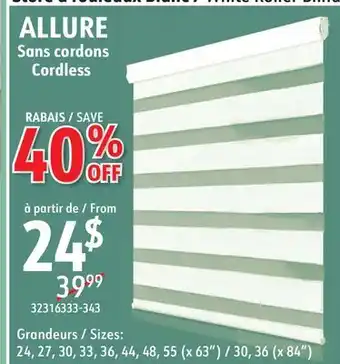 Hart White Roller Blind offer