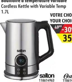 Sushi Shop Salton Cordless Kettle with Variable Temp offer