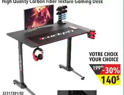 Sushi Shop High Quality Carbon Fiber Texture Gaming Desk offer