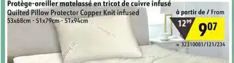 Hart Quilted Pillow Protector Copper Knit infused offer