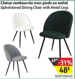 Sushi Shop Upholstered Dining Chair with Metal Legs offer