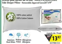 Sushi Shop Side Sleeper Pillow - Removable Zippered Cover26x19 offer
