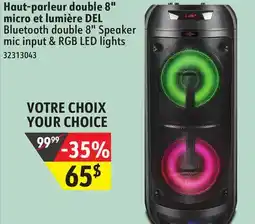 Sushi Shop Bluetooth double 8 Speaker mic input & RGB LED Lights offer