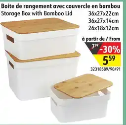 Sushi Shop Storage Box with Bamboo Lid offer