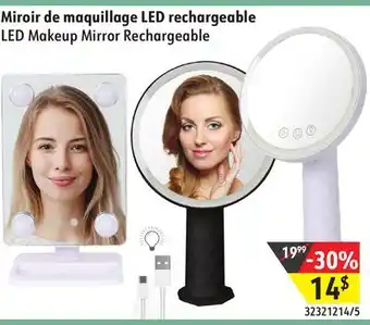 Sushi Shop LED Makeup Mirror Rechargeable offer