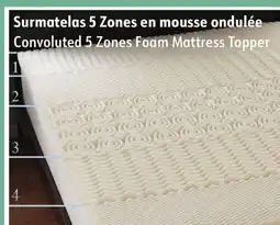 Sushi Shop Convoluted 5 Zones Foam Mattress Topper SIMPLE TWIN offer