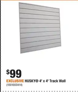 Home Depot EXCLUSIVE HUSKY 4' x 4' Track Wall offer
