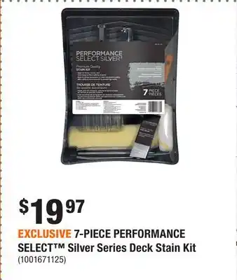 Home Depot EXCLUSIVE 7-PIECE PERFORMANCE SELECT Silver Series Deck Stain Kit offer