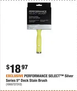 Home Depot EXCLUSIVE PERFORMANCE SELECT Silver Series 5 Deck Stain Brush offer
