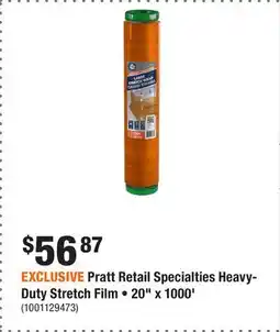 Home Depot EXCLUSIVE Pratt Retail Specialties Heavy-Duty Stretch Film • 20 x 1000' offer