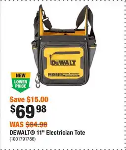 Home Depot DEWALT 11 Electrician Tote offer