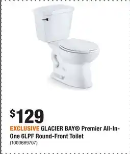 Home Depot EXCLUSIVE GLACIER BAY Premier All-In-One 6LPF Round-Front Toilet offer