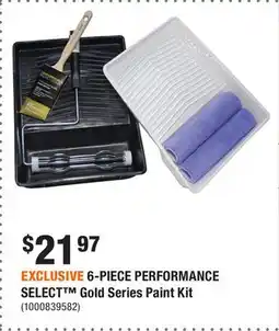 Home Depot EXCLUSIVE 6-PIECE PERFORMANCE SELECT Gold Series Paint Kit offer