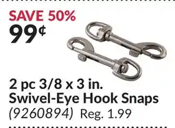 Princess Auto 2 pc 3/8 x 3 in. Swivel-Eye Hook Snaps offer