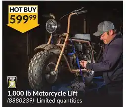Princess Auto 1,000 lb Motorcycle Lift offer
