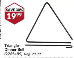 Princess Auto Triangle Dinner Bell offer