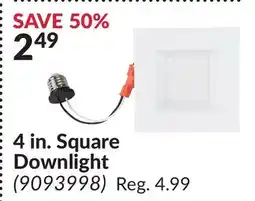 Princess Auto 4 in. Square Downlight offer