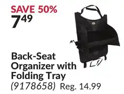 Princess Auto Back-Seat Organizer with Folding Tray offer