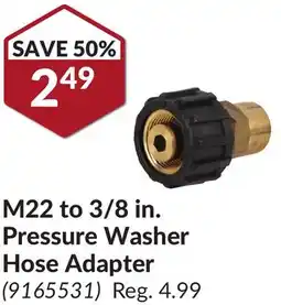 Princess Auto M22 to 3/8 in. Pressure Washer Hose Adapter offer