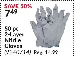 Princess Auto 50 pc 2-Layer Nitrile Gloves offer