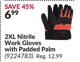 Princess Auto 2XL Nitrile Work Gloves with Padded Palm offer