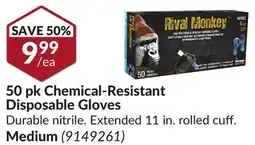 Princess Auto 50 pk Chemical-Resistant Disposable Gloves offer