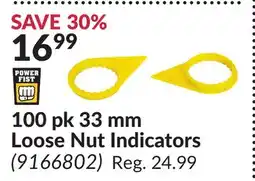 Princess Auto 100 pk 33 mm Loose Nut Indicators offer