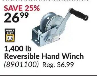 Princess Auto 1,400 lb Reversible Hand Winch offer