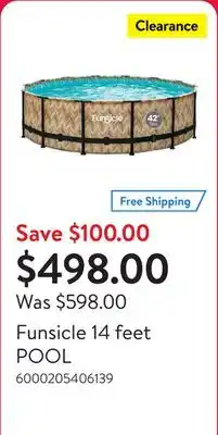 Walmart Funsicle 14 feet POOL offer