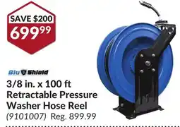 Princess Auto 3/8 in. x 100 ft Retractable Pressure Washer Hose Reel offer