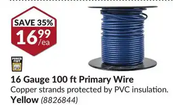 Princess Auto 16 Gauge 100 ft Primary Wire offer