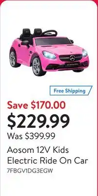 Walmart Aosom 12V Kids Electric Ride On Car offer