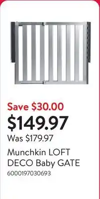 Walmart Munchkin LOFT DECO Baby GATE offer