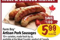 Farm Boy Farm Boy Artisan Pork Sausages offer