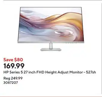 Staples HP Series 5 27 inch FHD Height Adjust Monitor - 527sh offer