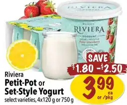 Farm Boy Riviera Petit-Pot or Set-Style Yogurt offer