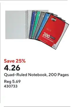 Staples Quad-Ruled Notebook, 200 Pages offer