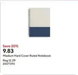 Staples Medium Hard Cover Ruled Notebook offer
