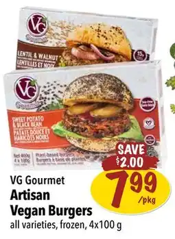 Farm Boy VG Gourmet Artisan Vegan Burgers offer