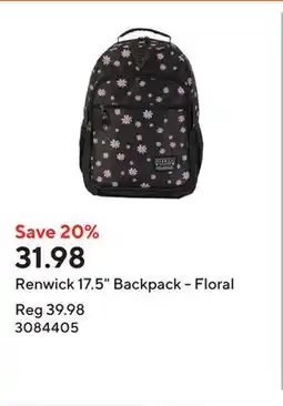 Staples Renwick 17.5 Backpack - Floral offer