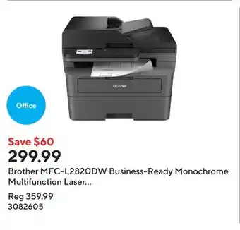 Staples Brother MFC-L2820DW Business-Ready Monochrome Multifunction Laser Printer offer