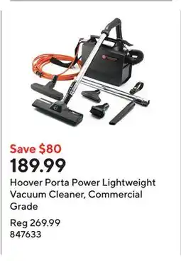 Staples Hoover Porta Power Lightweight Vacuum Cleaner, Commercial Grade offer