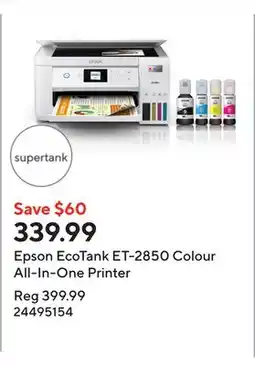 Staples Epson EcoTank ET-2850 Colour All-In-One Printer offer