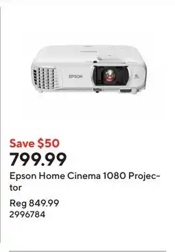 Staples Epson Home Cinema 1080 Projector offer