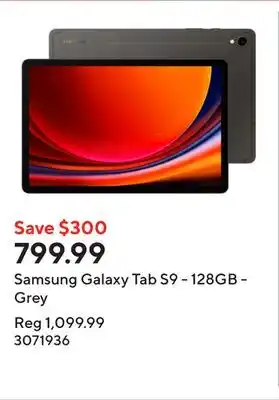 Staples Samsung Galaxy Tab S9 - 128GB - Grey offer