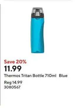 Staples Thermos Tritan Bottle 710ml Blue offer