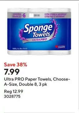 Staples Ultra PRO Paper Towels, Choose-A-Size, Double 8, 3 pk offer