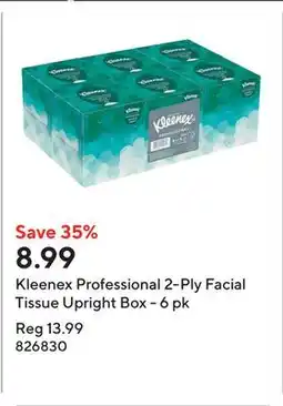 Staples Kleenex Professional 2-Ply Facial Tissue Upright Box - 6 pk offer