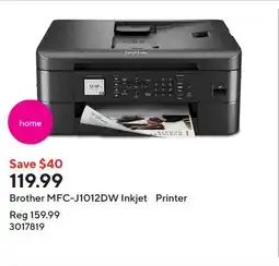 Staples Brother MFC-J1012DW Inkjet Printer offer